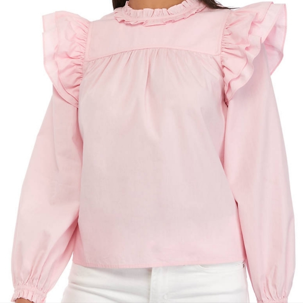 Crown &  Ivy Long Sleeve Peasant Top NWT